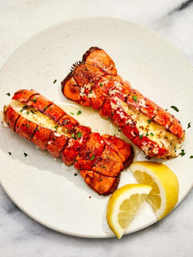 Air Fryer Lobster Tails with Lemon-Garlic Butter Reci