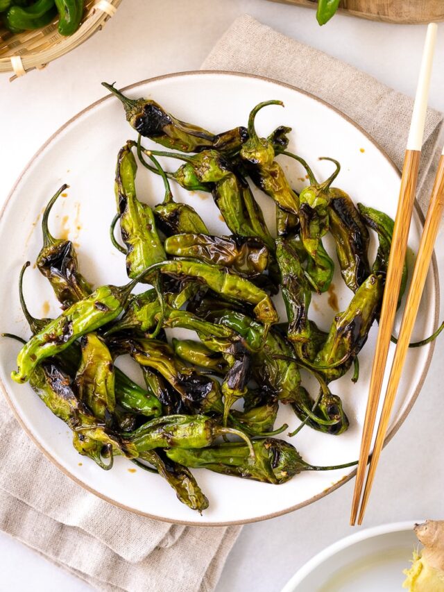 Soy-Grilled Sesame Shishito Peppers