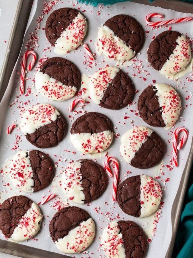 White Chocolate Dipped Peppermint Cookies (3)